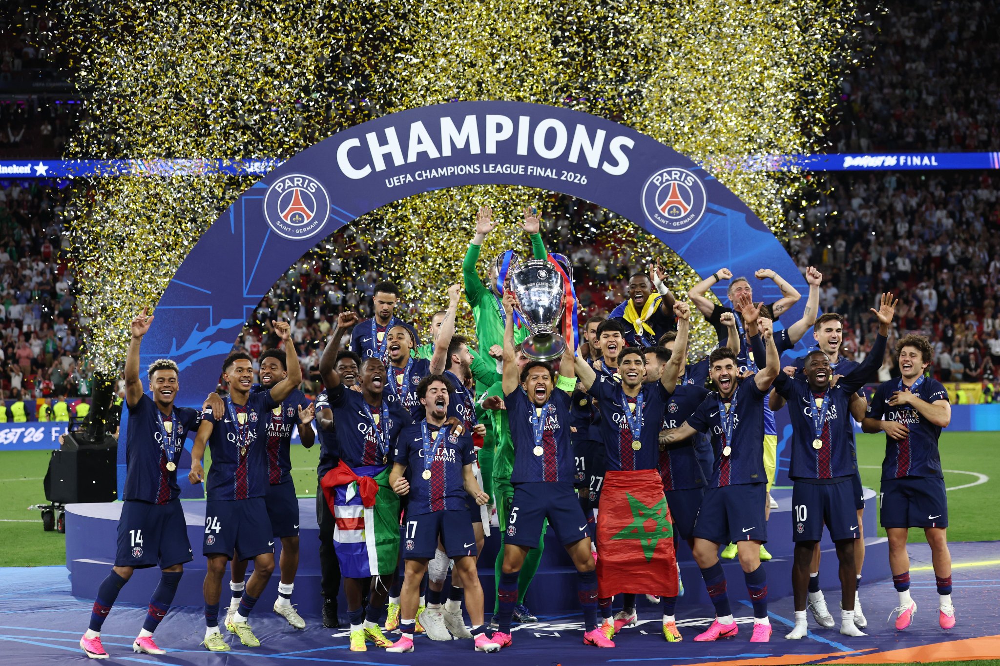 ‎Paris St-Germain yongeye kwegukana Champions League nyuma yo gutsinda Arsenal ‎